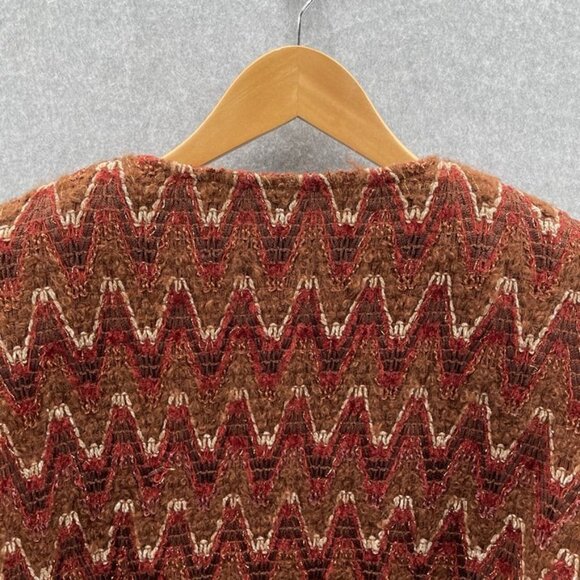 CHYPHON Sweater Cardigan Womens 8 Red Gold Tapestry Button Front Lined Vintage - Picture 5 of 7